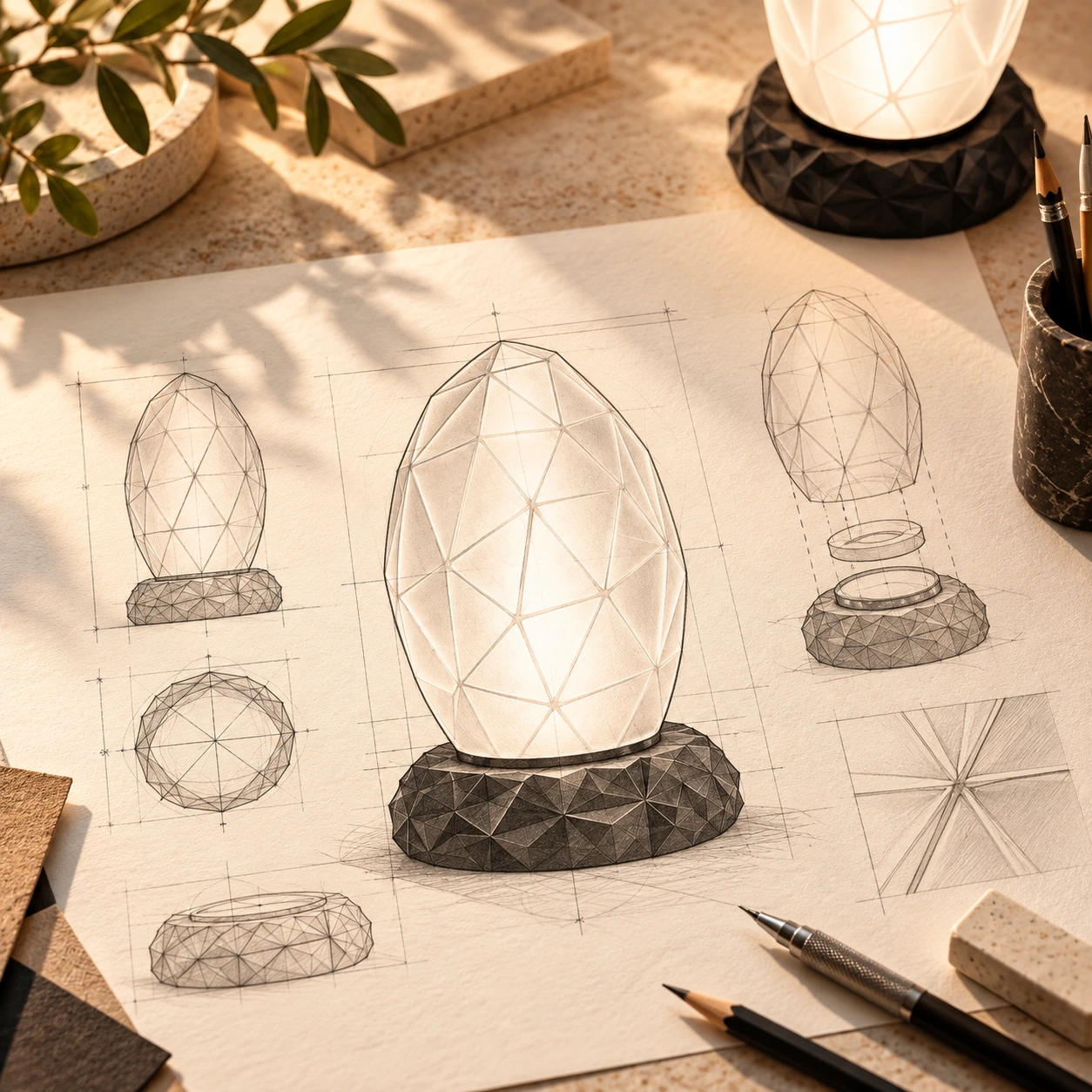 ORBI product design sketches and form exploration