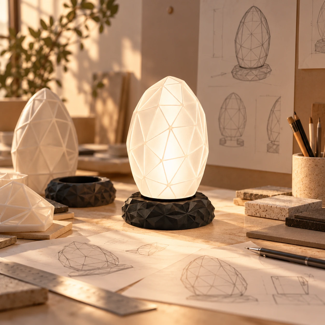 ORBI lamp prototype being tested